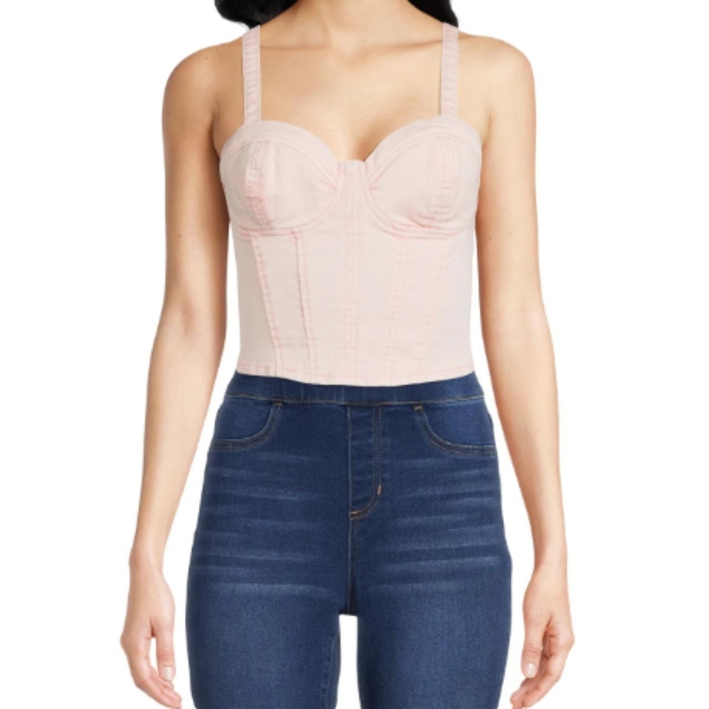 No Boundaries Pink Corset Top